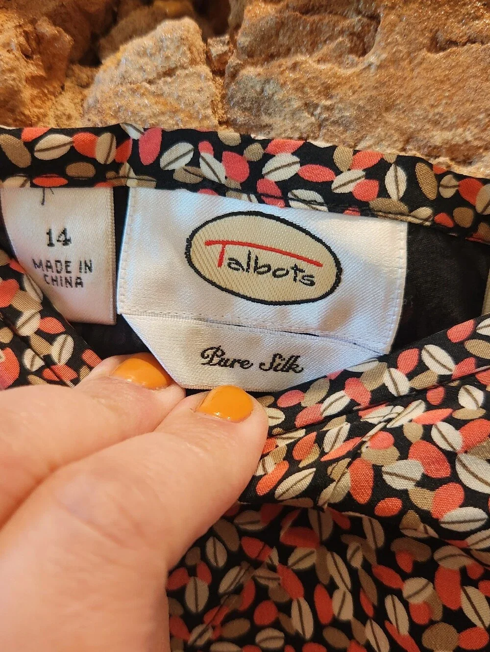 Talbots 100% Silk Skirt Size 14 - Picture 3 of 7